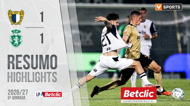Liga Portugal Betclic (6ªJ): Resumo FC Famalicão 1-1 Sporting CP