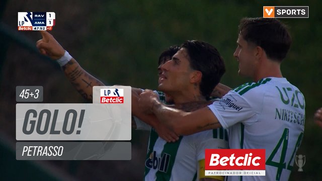 GOLO! Rio Ave, Petrasso aos 45'+3', Rio Ave 1-1 Estrela Amadora