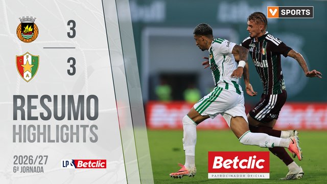 Liga Portugal Betclic (6ªJ): Resumo Rio Ave 3-3 Estrela Amadora