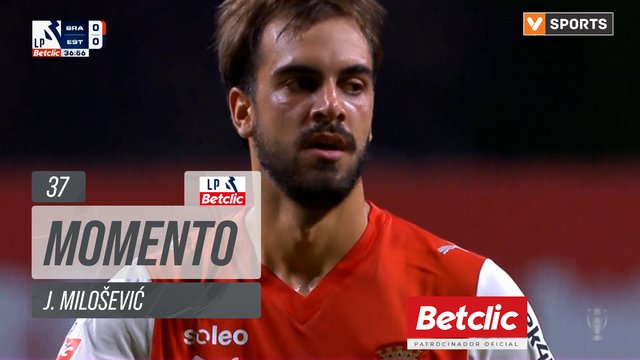Braga, Jogada, J. Milošević aos 37'