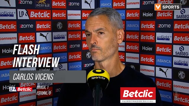 I Liga (#6) | Braga 1-0 Estoril: Flash Interview Carlos Vicens