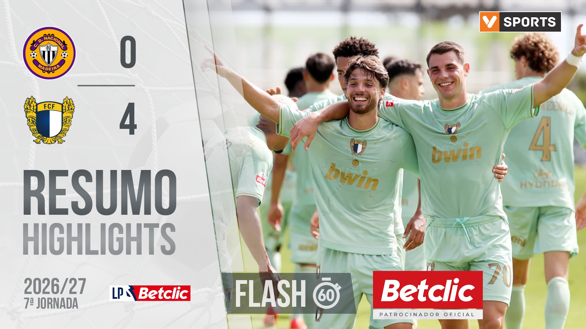 Liga Portugal Betclic (7ªJ): Resumo Flash Nacional 0-4 Famalicão