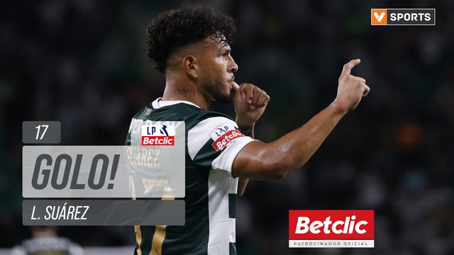GOLO! Sporting, L. Suárez aos 17', Sporting 2-0 Arouca