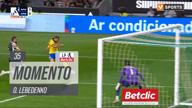 Arouca, Jogada, O. Lebedenko aos 35'