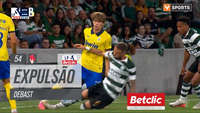 Sporting, Expulsão, Debast aos 54'