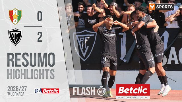 Liga Portugal Betclic (7ªJ): Resumo Flash Estrela Amadora 0-2 Académico