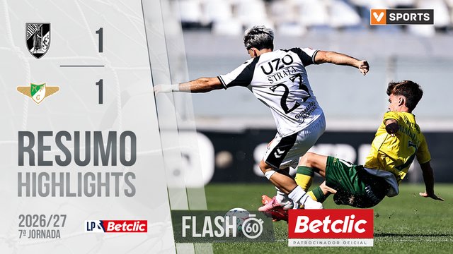 Liga Portugal Betclic (7ªJ): Resumo Flash Vitória SC 1-1 Moreirense