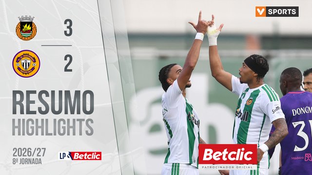 Liga Portugal Betclic (8ªJ): Resumo Rio Ave 3-2 Nacional