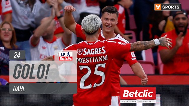 GOLO! Benfica, Dahl aos 24', Benfica 1-0 Vitória SC