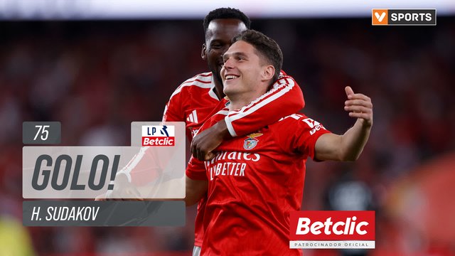GOLO! Benfica, H. Sudakov aos 75', Benfica 2-0 Vitória SC