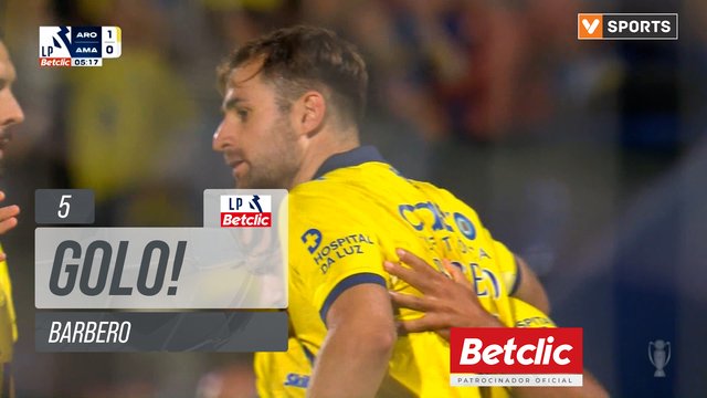 GOLO! Arouca, Barbero aos 5', Arouca 1-0 Estrela Amadora