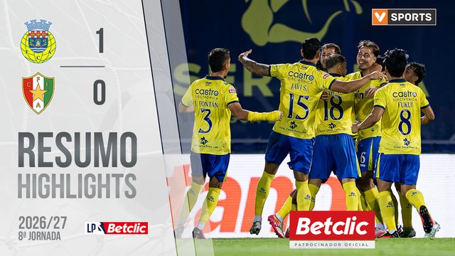 Liga Portugal Betclic (8ªJ): Resumo Arouca 1-0 Estrela Amadora