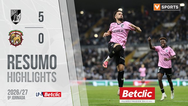 Liga Portugal Betclic (9ªJ): Resumo Vitória SC 5-0 Marítimo