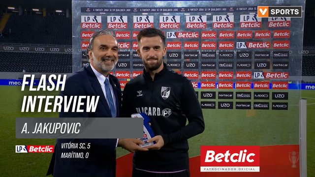 I Liga (#9) | Vitória SC 5-0 Marítimo: Flash Interview A. Jakupovic
