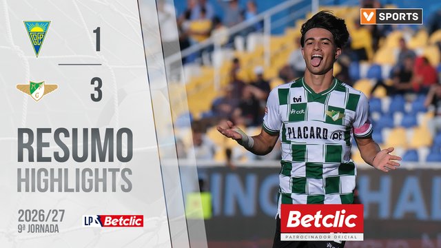 Liga Portugal Betclic (9ªJ): Resumo Estoril 1-3 Moreirense