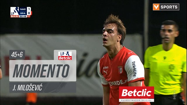 Braga, Jogada, J. Milošević aos 45'+6'