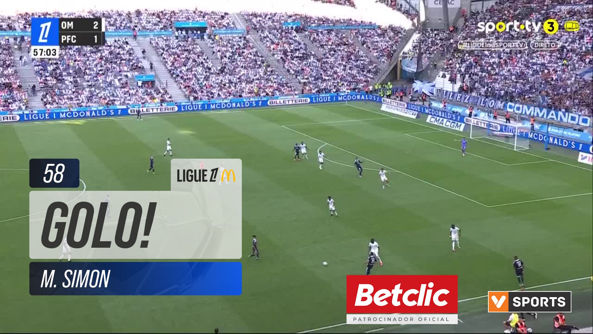 GOLO! Paris FC, M. Simon aos 58', Marselha 2-2 Paris FC