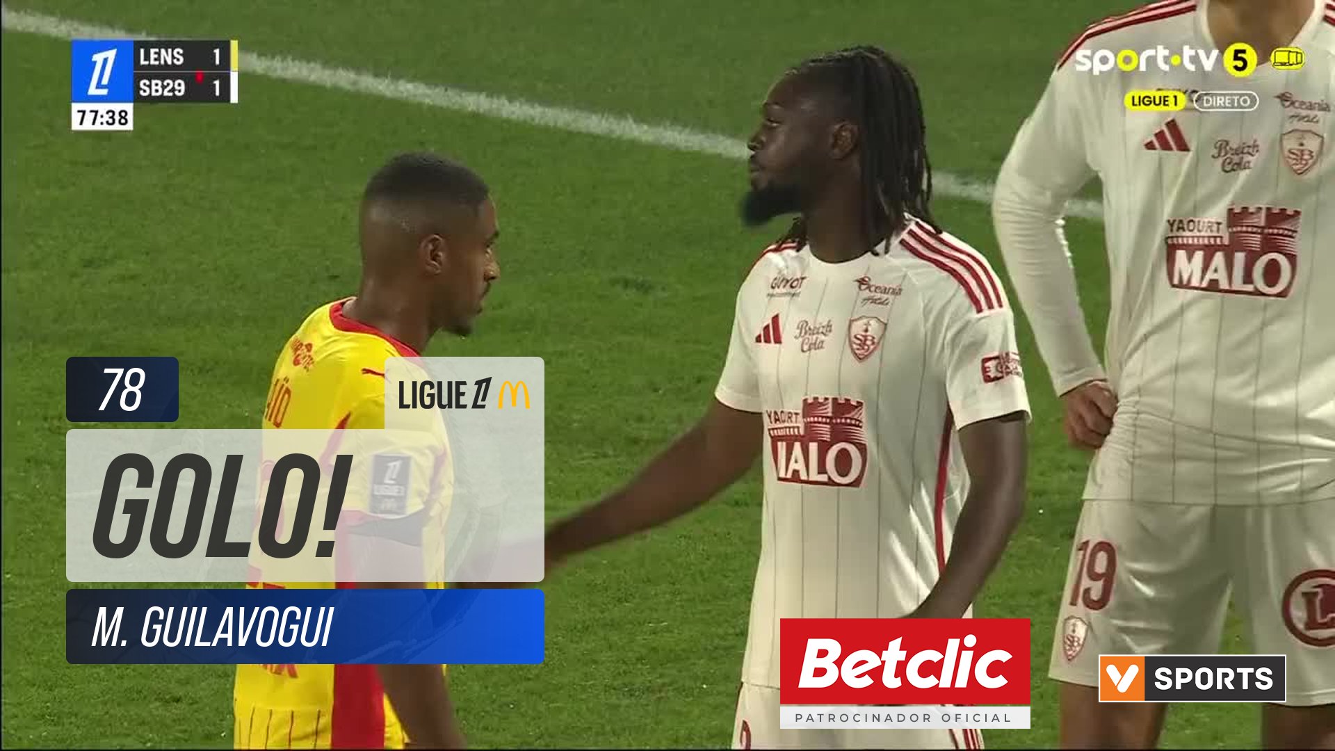 GOLO! Lens, M. Guilavogui aos 78', Lens 2-1 Brest