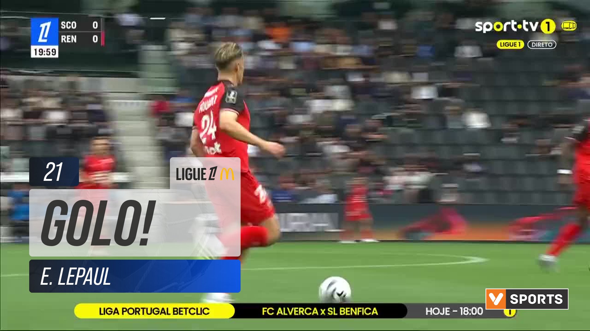 GOLO! Rennes, E. Lepaul aos 21', Angers 0-1 Rennes