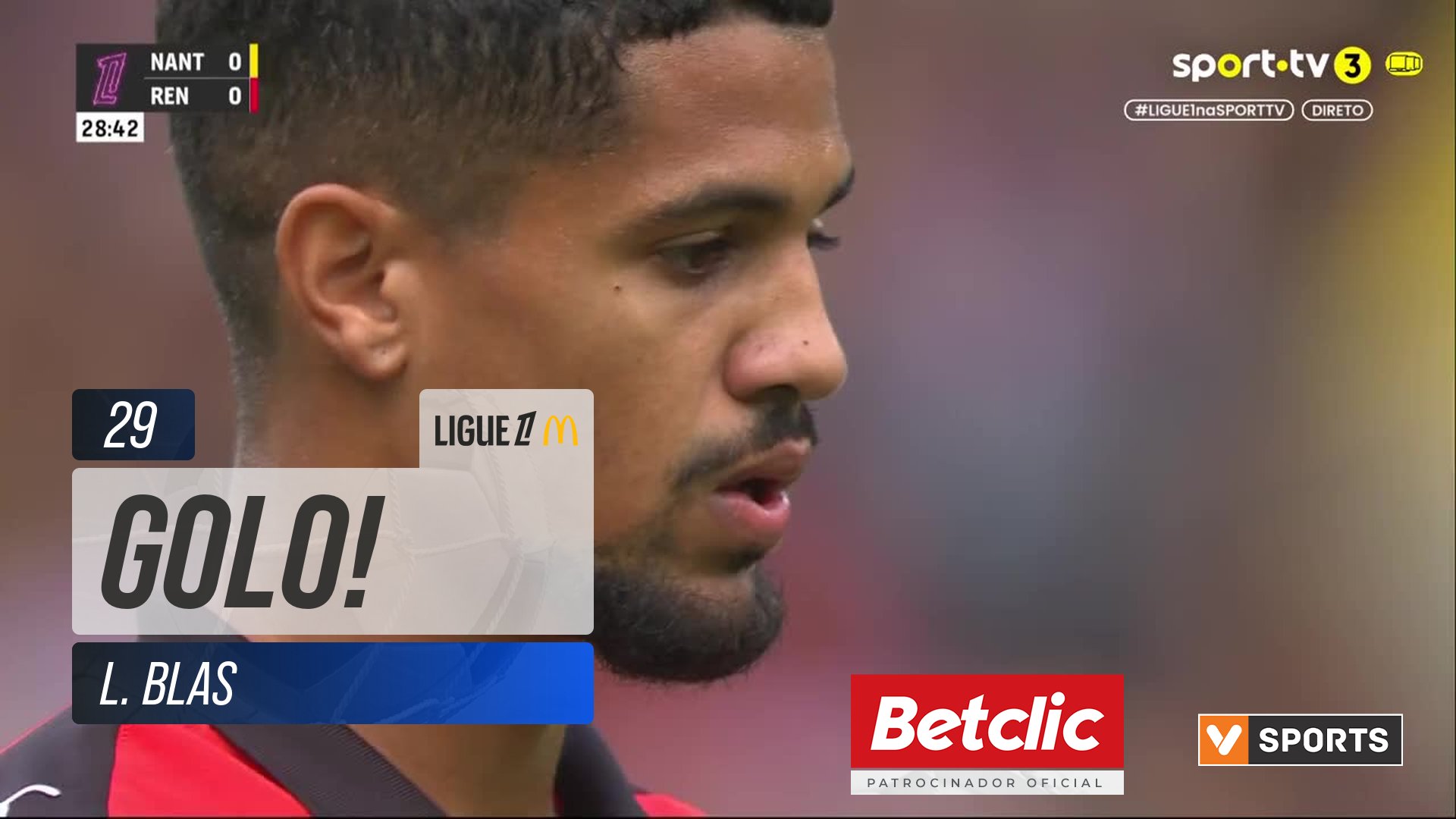 GOLO! Rennes, L. Blas aos 29', Nantes 0-1 Rennes