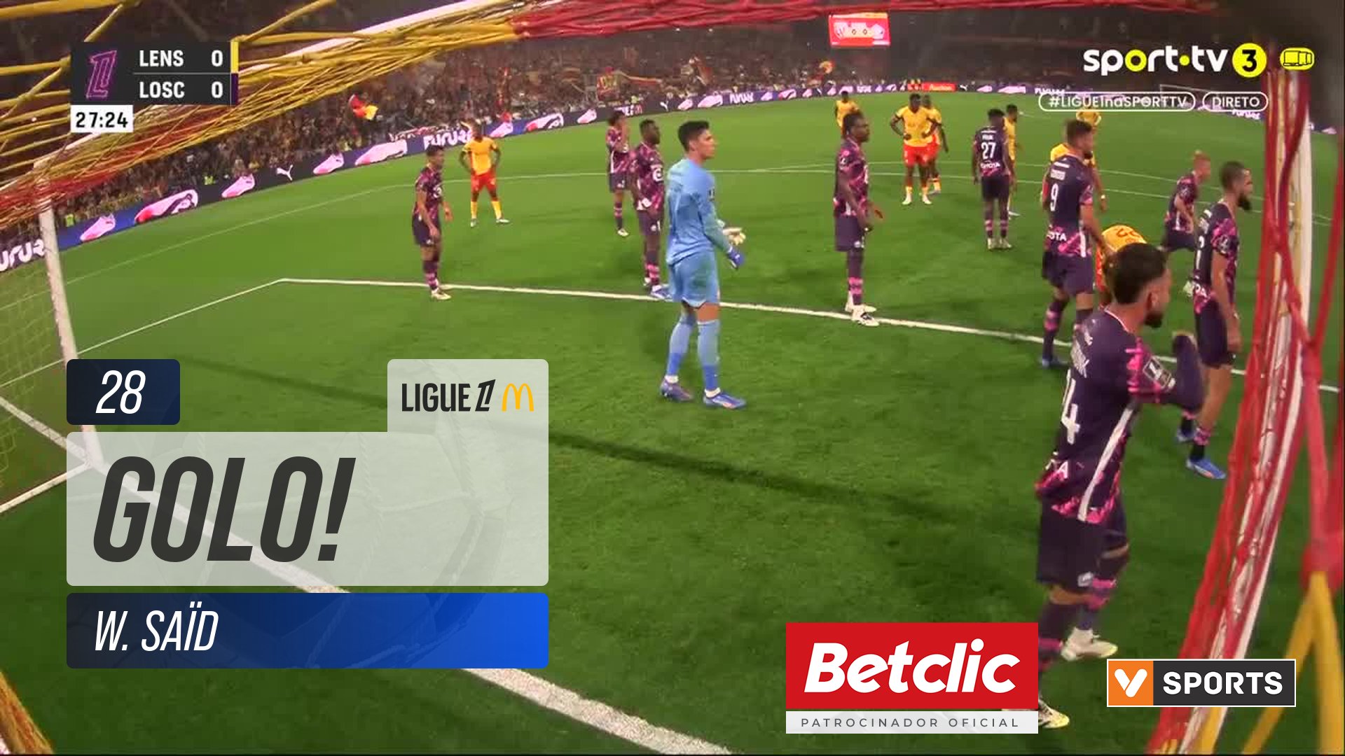 GOLO! Lens, W. Saïd aos 28', Lens 1-0 Lille