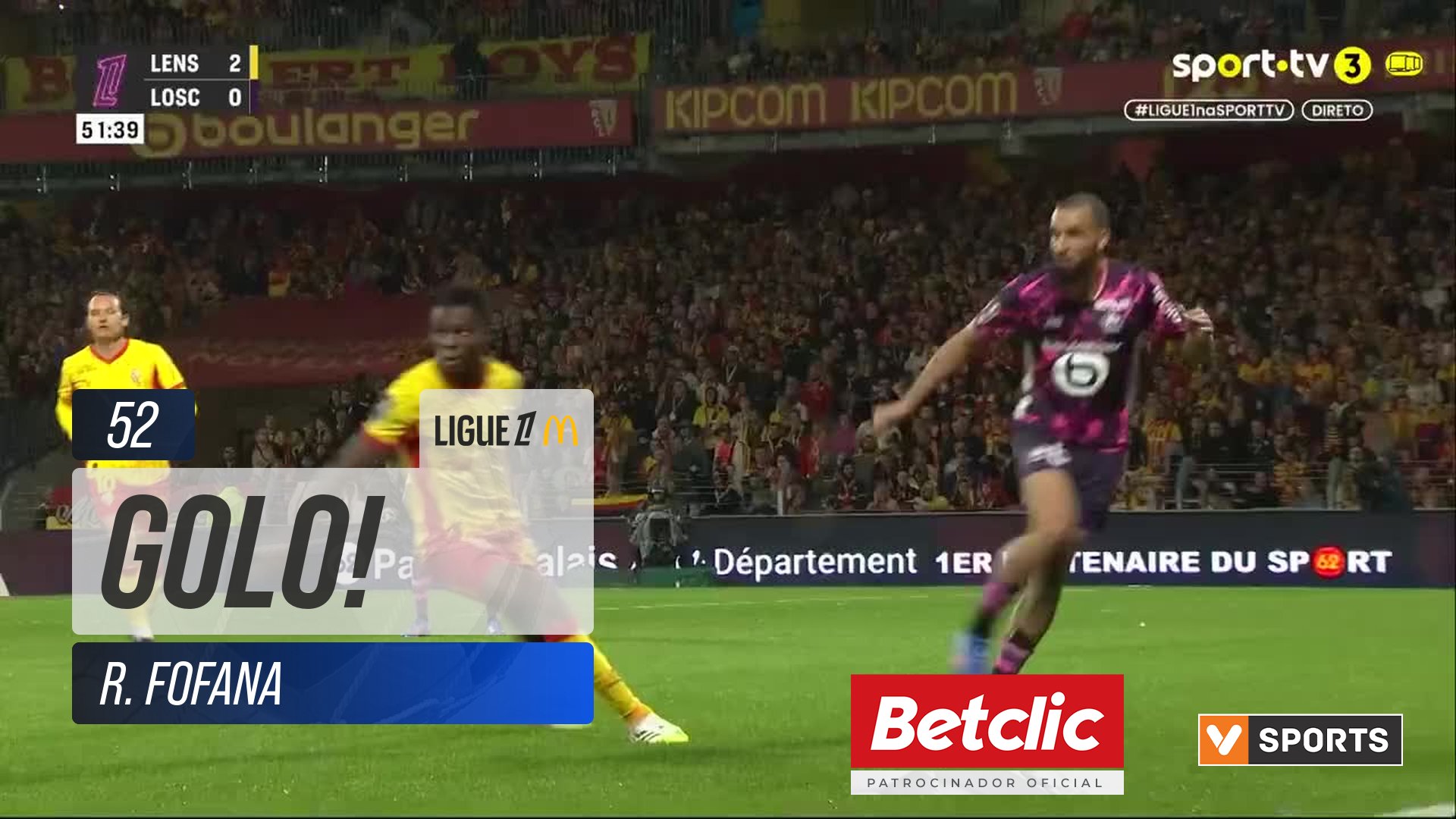 GOLO! Lens, R. Fofana aos 52', Lens 3-0 Lille
