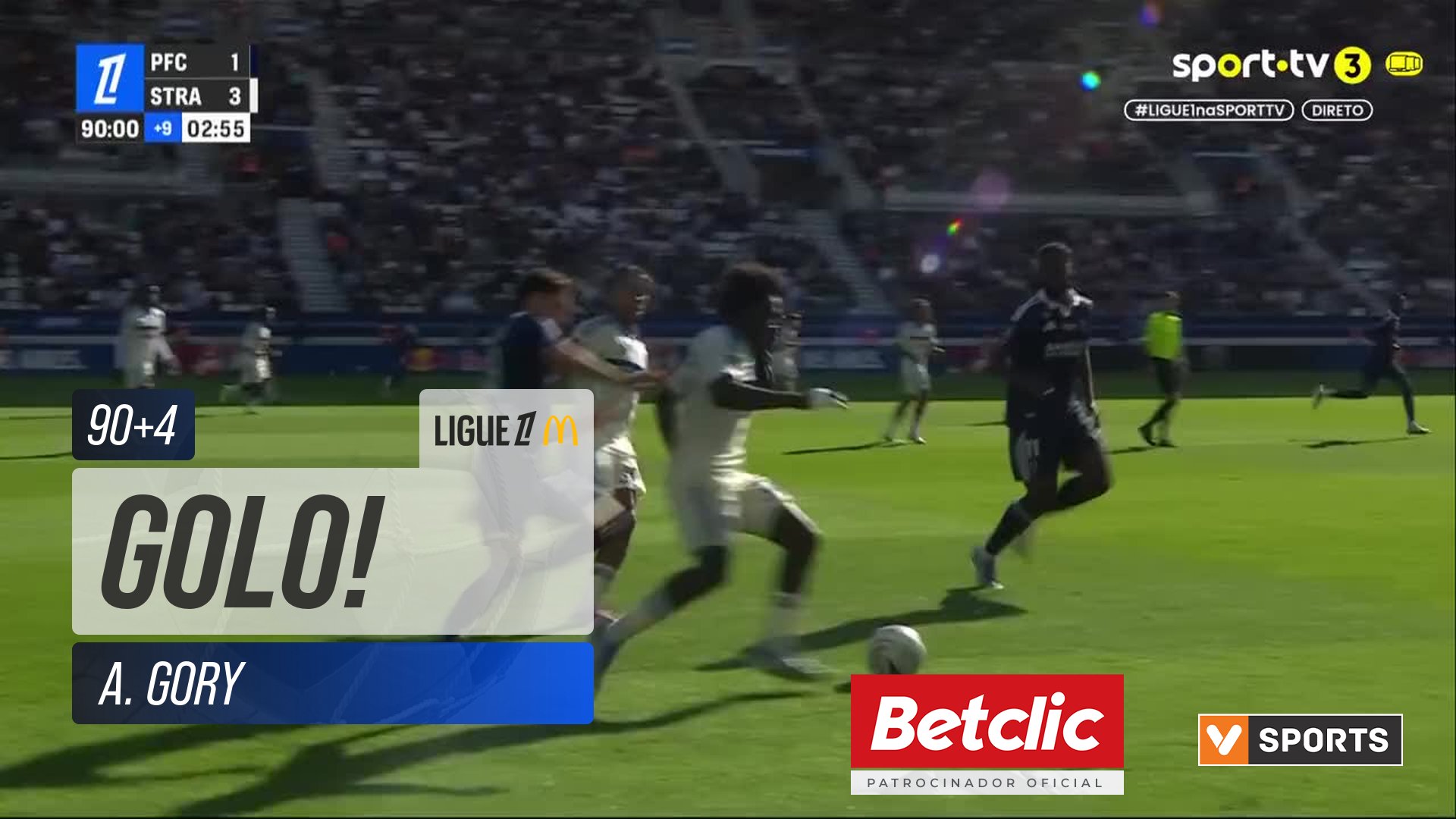 GOLO! Paris FC, A. Gory aos 90'+4', Paris FC 2-3 Strasbourg
