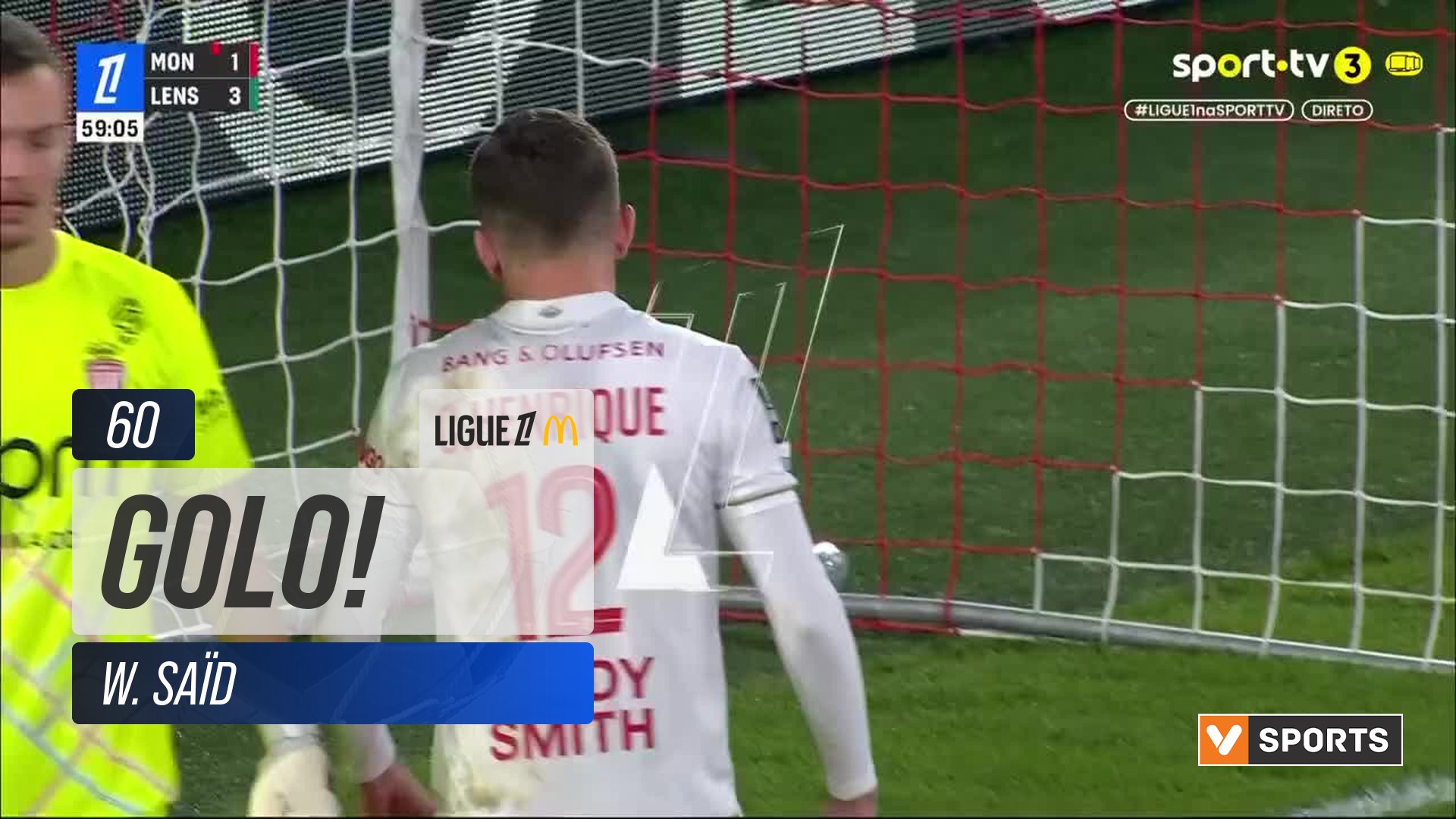 GOLO! Lens, W. Saïd aos 60', Monaco 1-4 Lens