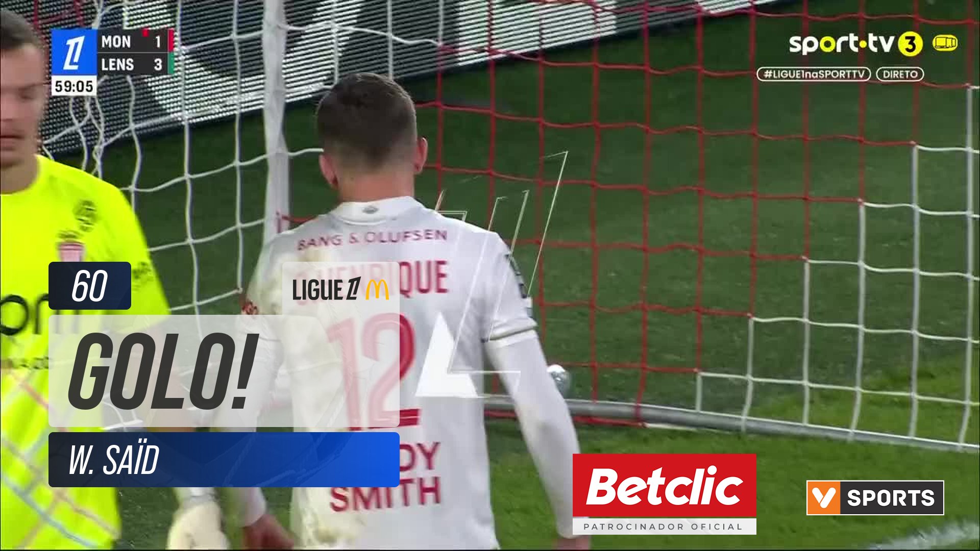 GOLO! Lens, W. Saïd aos 60', Monaco 1-4 Lens