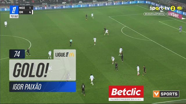 GOLO! Marselha, Igor Paixão aos 74', Nice 1-5 Marselha