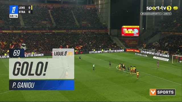 GOLO! Lens, P. Ganiou aos 69', Lens 1-0 Strasbourg