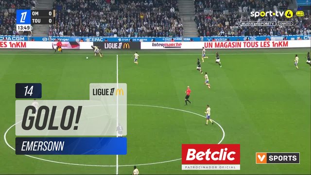 GOLO! Toulouse, Emersonn aos 14', Marselha 0-1 Toulouse