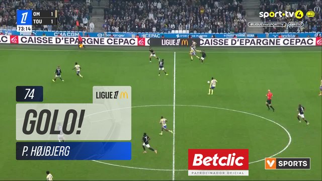 GOLO! Marselha, P. Højbjerg aos 74', Marselha 2-1 Toulouse