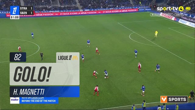 GOLO! Brest, H. Magnetti aos 82', Strasbourg 1-2 Brest