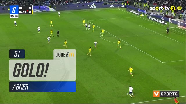 GOLO! Lyon, Abner aos 51', Lyon 1-0 Nantes