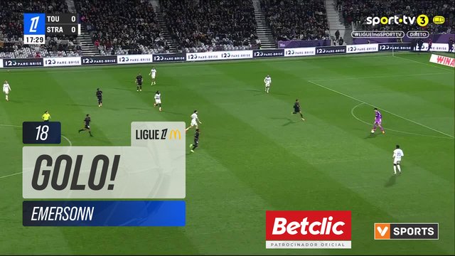 GOLO! Toulouse, Emersonn aos 18', Toulouse 1-0 Strasbourg