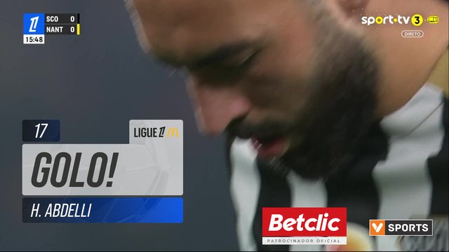 GOLO! Angers, H. Abdelli aos 17', Angers 1-0 Nantes