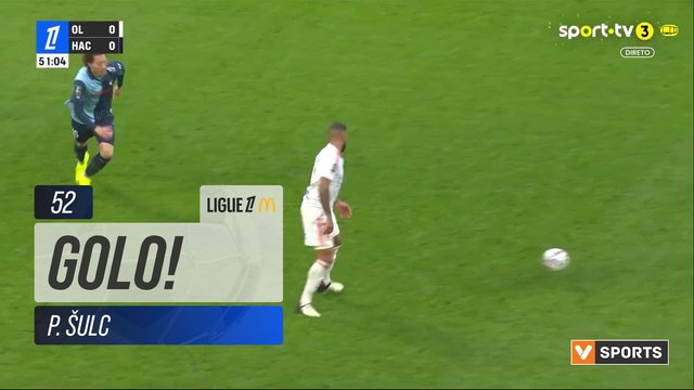 GOLO! Lyon, P. Šulc aos 52', Lyon 1-0 Le Havre