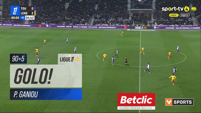 GOLO! Lens, P. Ganiou aos 90'+5', Toulouse 0-3 Lens