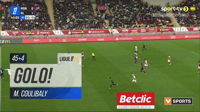 GOLO! Monaco, M. Coulibaly aos 45'+4', Monaco 1-1 Lyon
