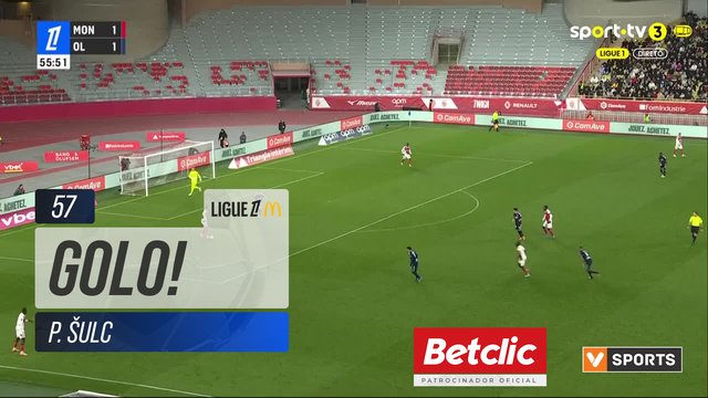 GOLO! Lyon, P. Šulc aos 57', Monaco 1-2 Lyon
