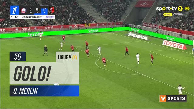GOLO! Rennes, Q. Merlin aos 56', Lille 0-2 Rennes