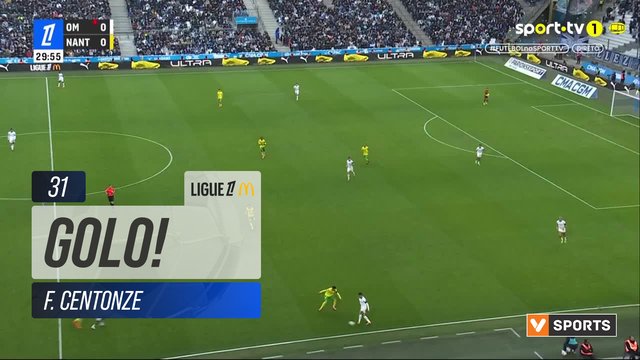 GOLO! Nantes, F. Centonze aos 31', Marselha 0-1 Nantes