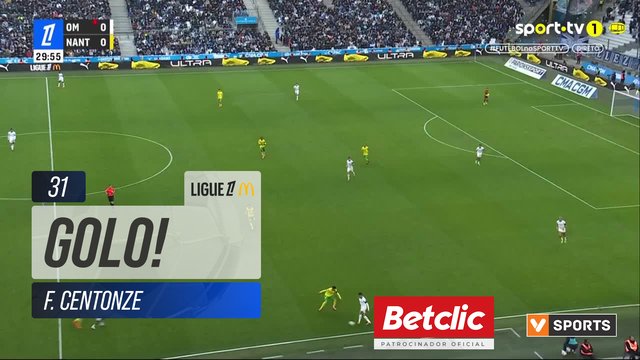 GOLO! Nantes, F. Centonze aos 31', Marselha 0-1 Nantes
