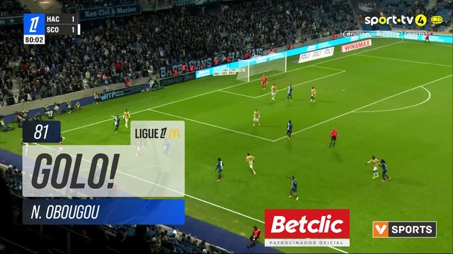 GOLO! Le Havre, N. Obougou aos 81', Le Havre 2-1 Angers