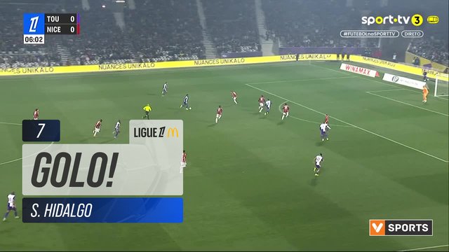 GOLO! Toulouse, S. Hidalgo aos 7', Toulouse 1-0 Nice