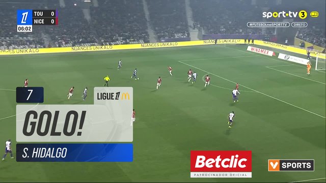 GOLO! Toulouse, S. Hidalgo aos 7', Toulouse 1-0 Nice