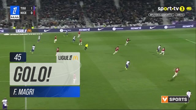 GOLO! Toulouse, F. Magri aos 45', Toulouse 2-0 Nice
