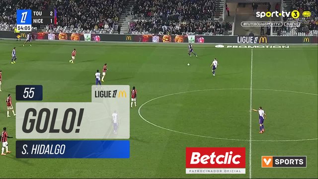 GOLO! Toulouse, S. Hidalgo aos 55', Toulouse 3-1 Nice