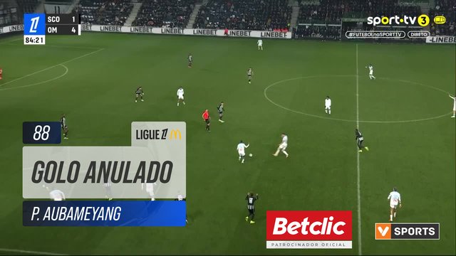 Marselha, Golo Anulado, P. Aubameyang aos 88'